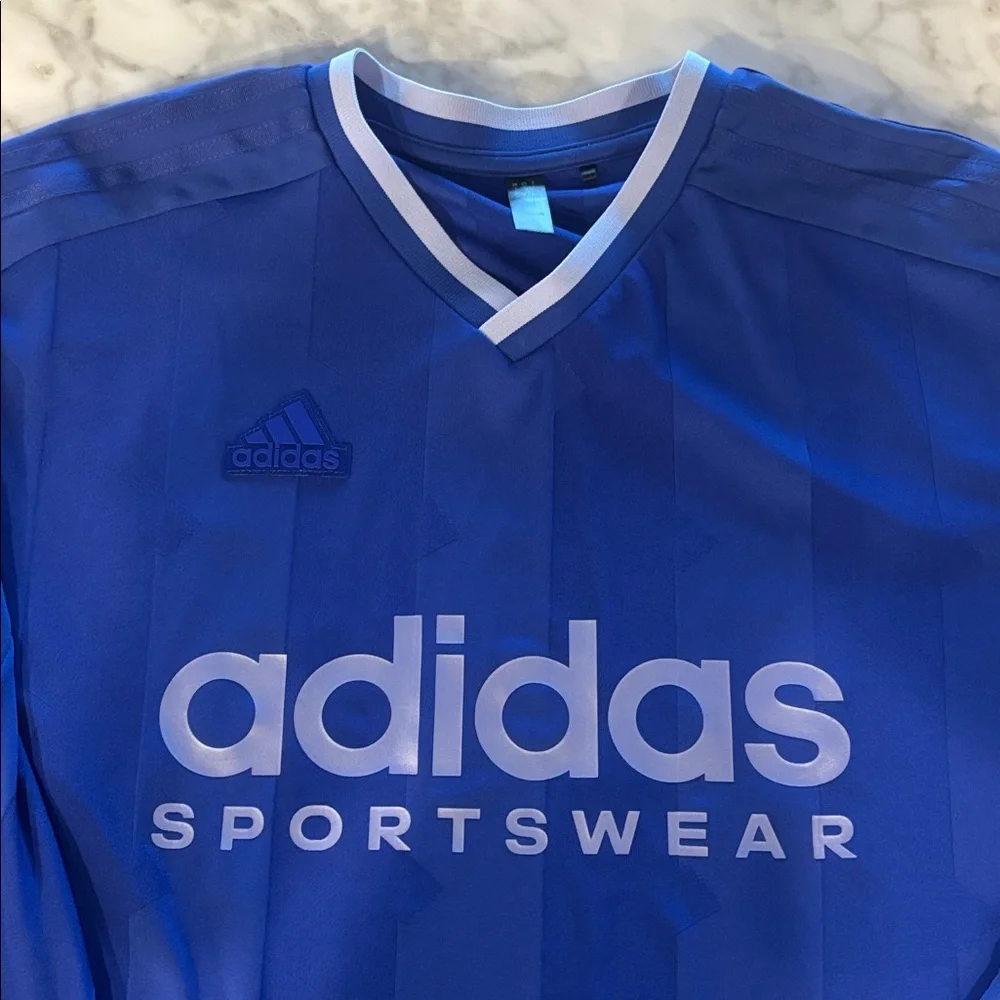 Adidas Royal Blue Long Sleeve Shirt/Jersey size small